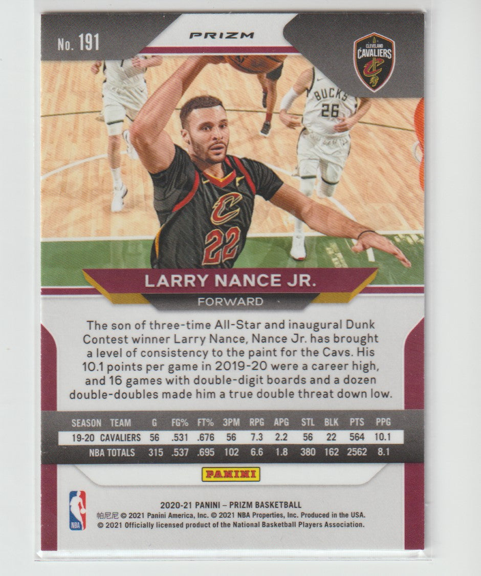 191 Larry Nance Jr. - Cleveland Cavaliers Silver Prizm