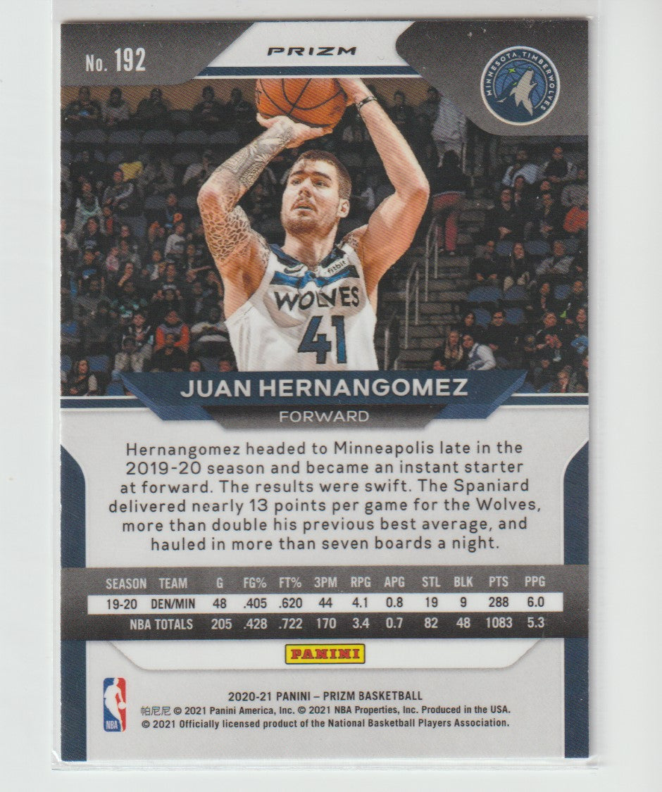 192 Juancho Hernangomez - Minnesota Timberwolves Silver Prizm