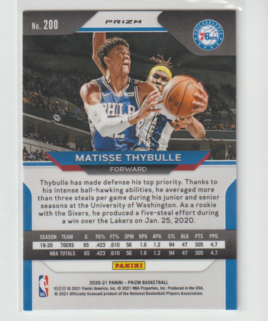 200 Matisse Thybulle - Philadelphia 76ers Silver Prizm