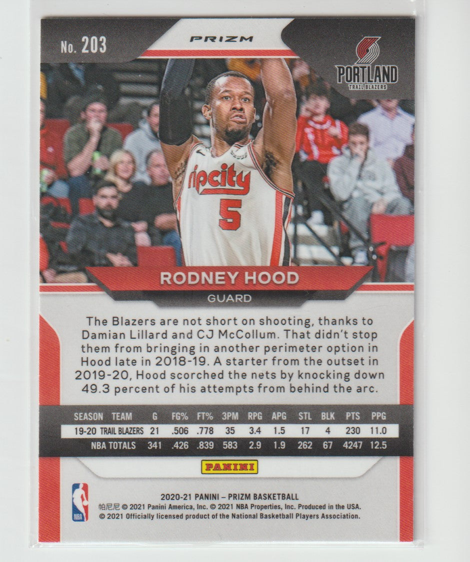 203 Rodney Hood - Portland Trail Blazers Silver Prizm