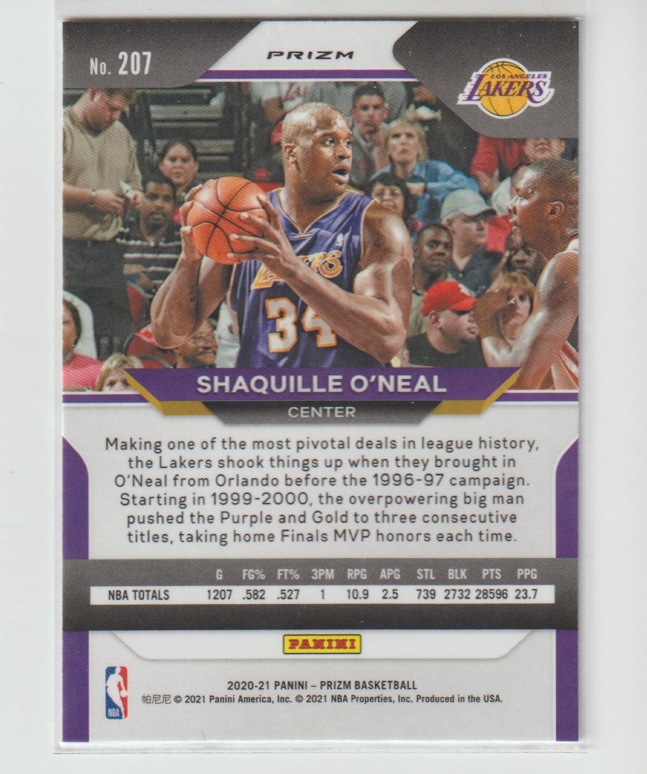 207 Shaquille O'Neal - Los Angeles Lakers Silver Prizm