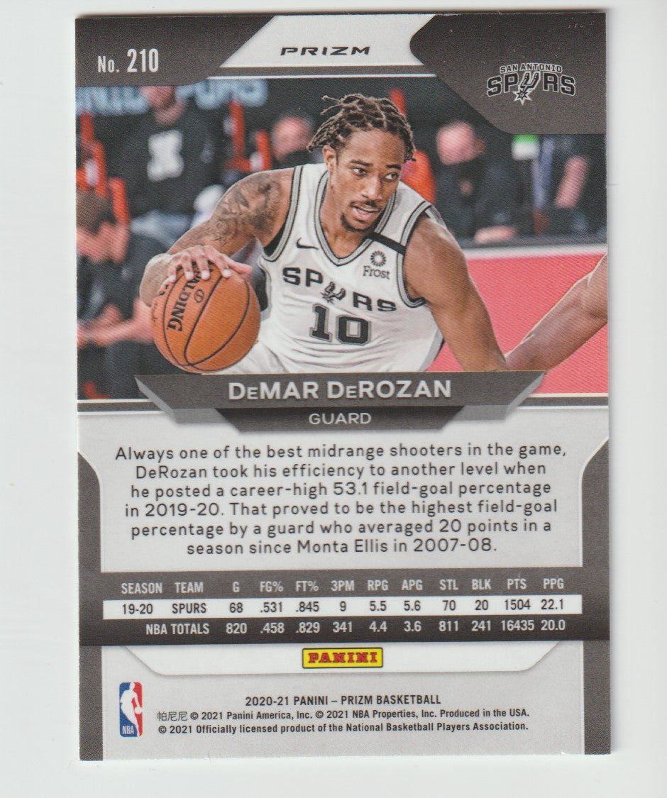 210 DeMar DeRozan - San Antonio Spurs Silver Prizm