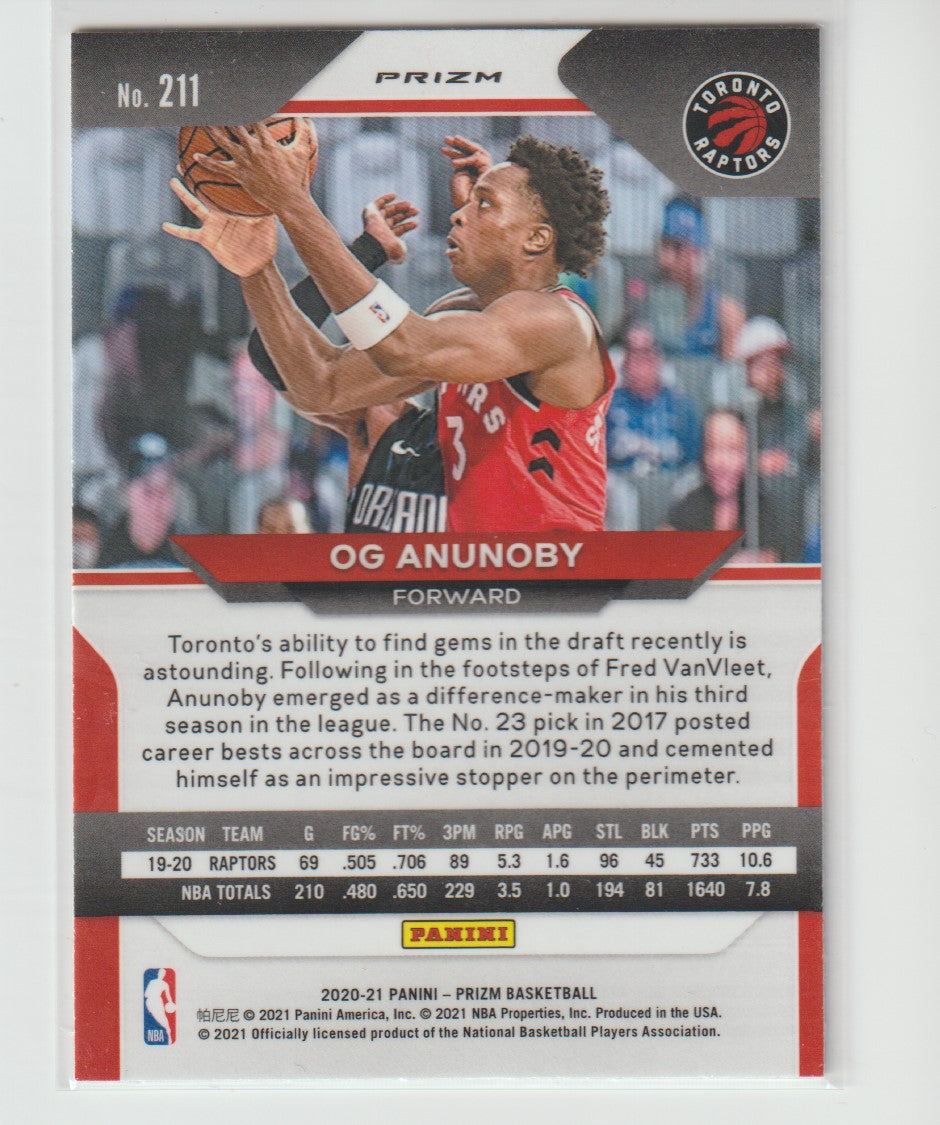 211 OG Anunoby - Toronto Raptors Silver Prizm