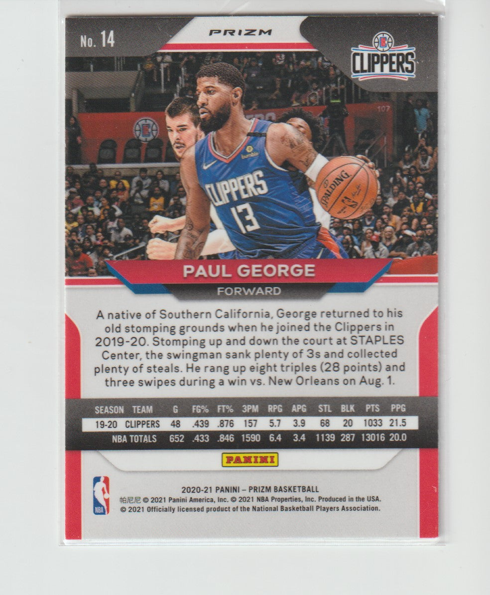 014 Paul George - Los Angeles Clippers Silver Prizm