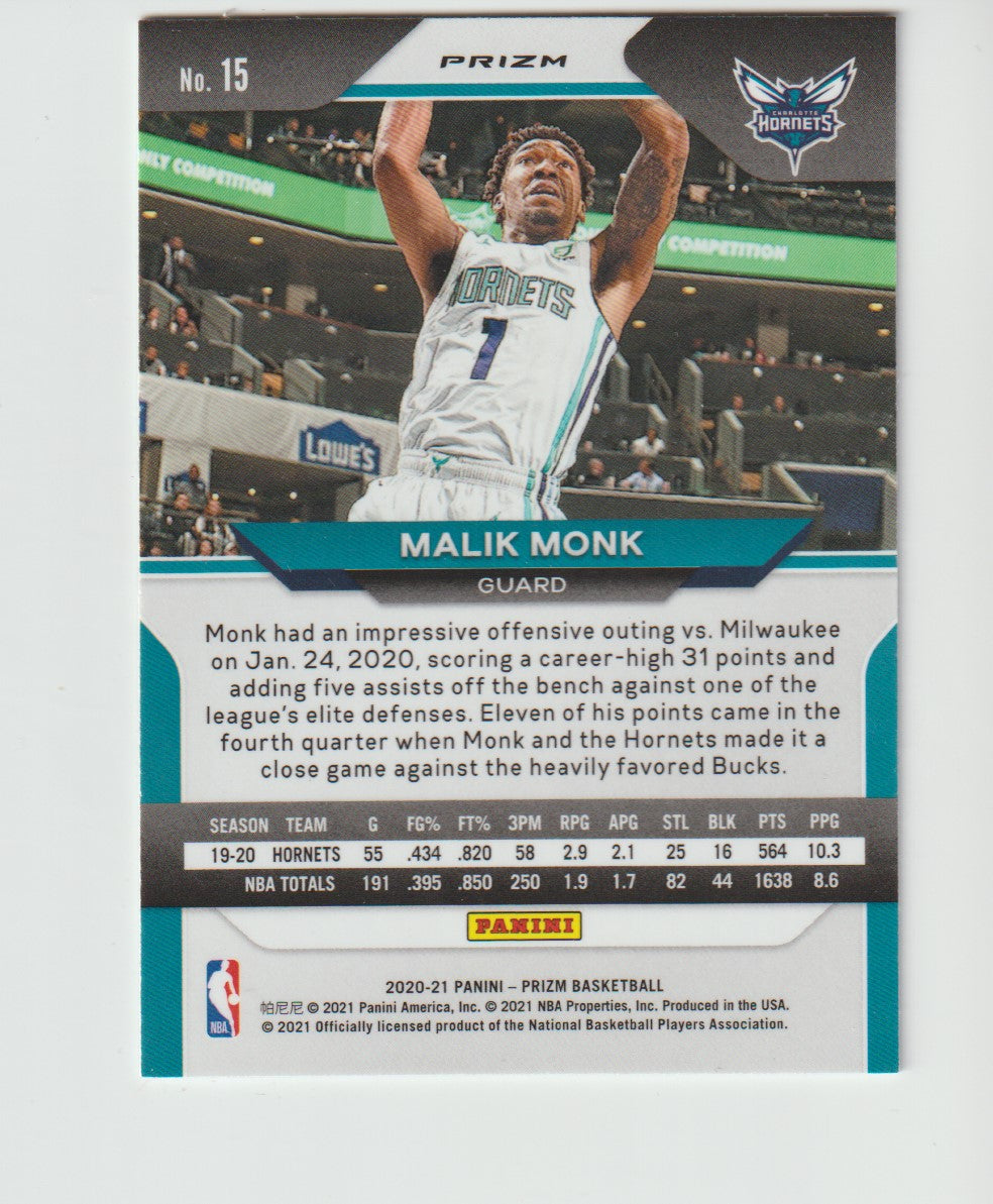 015 Malik Monk - Charlotte Hornets Silver Prizm