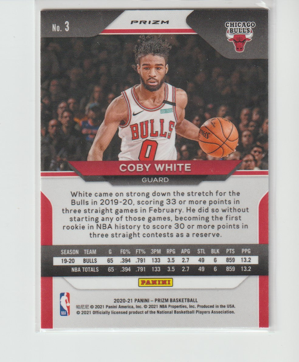 003 Coby White - Chicago Bulls Silver Prizm