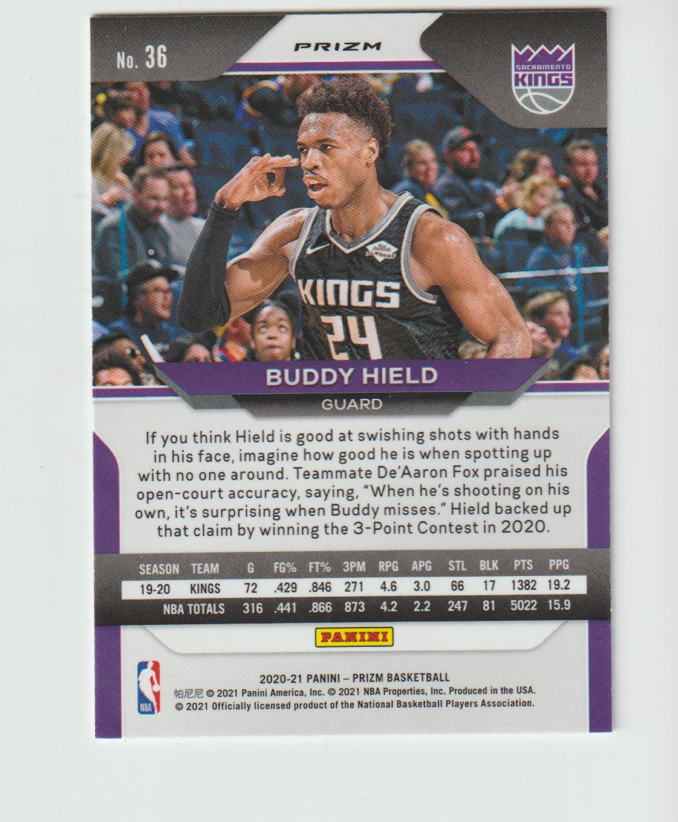 036 Buddy Hield - Sacramento Kings Silver Prizm