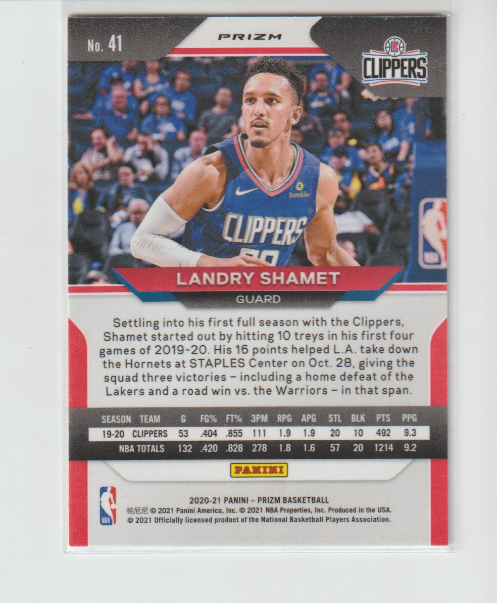 041 Landry Shamet - Los Angeles Clippers Silver Prizm