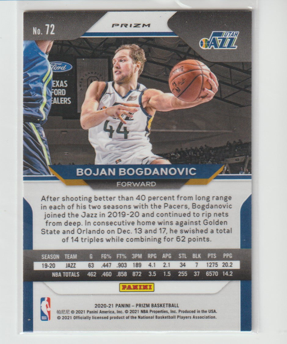 072 Bojan Bogdanovic - Utah Jazz Silver Prizm