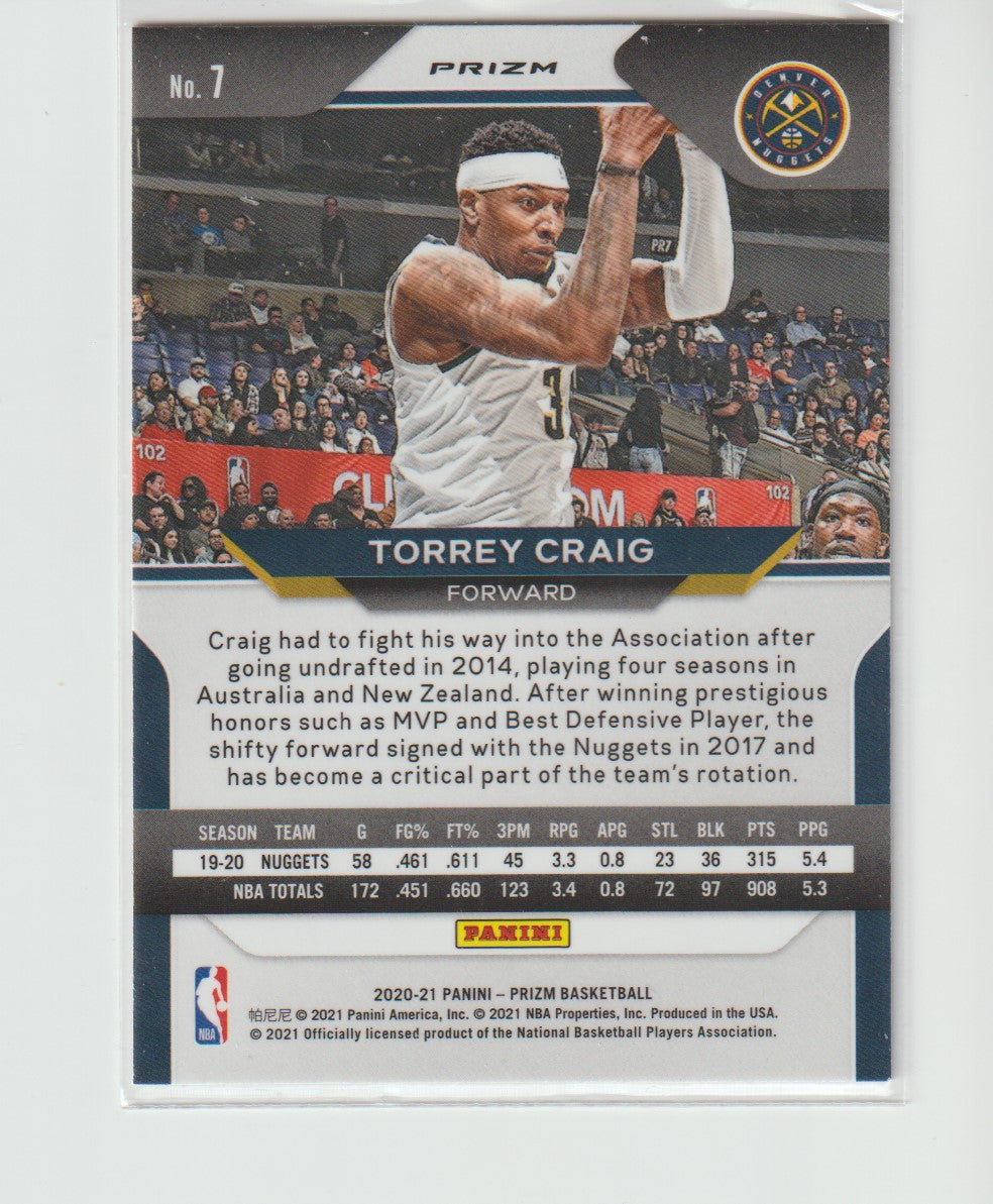 007 Torrey Craig - Denver Nuggets Silver Prizm