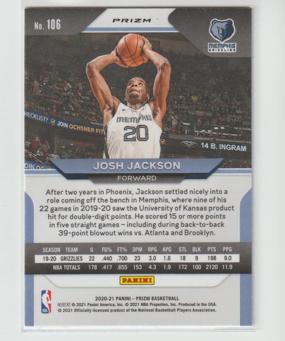 106 Josh Jackson - Memphis Grizzlies Silver Prizm