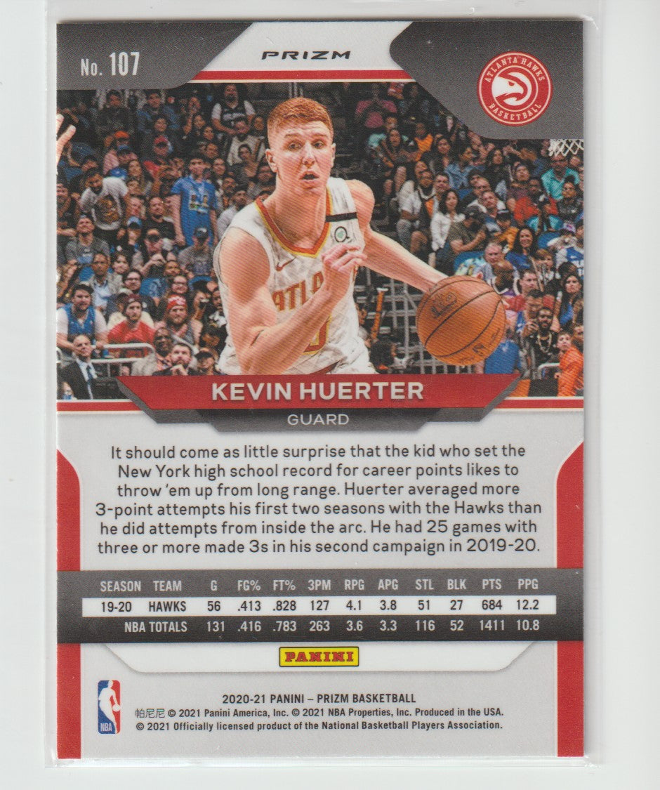 107 Kevin Huerter - Atlanta Hawks Silver Prizm