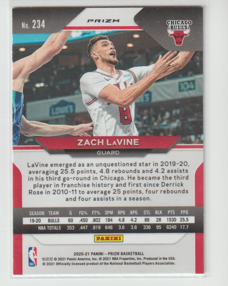 234 Zach LaVine - Chicago Bulls Silver Prizm