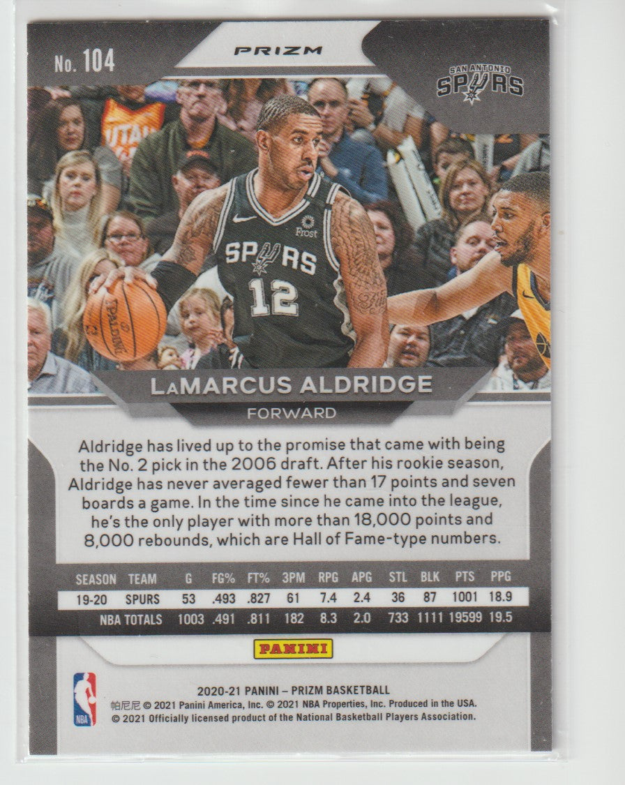 104 LaMarcus Aldridge - San Antonio Spurs Red White Blue Prizm