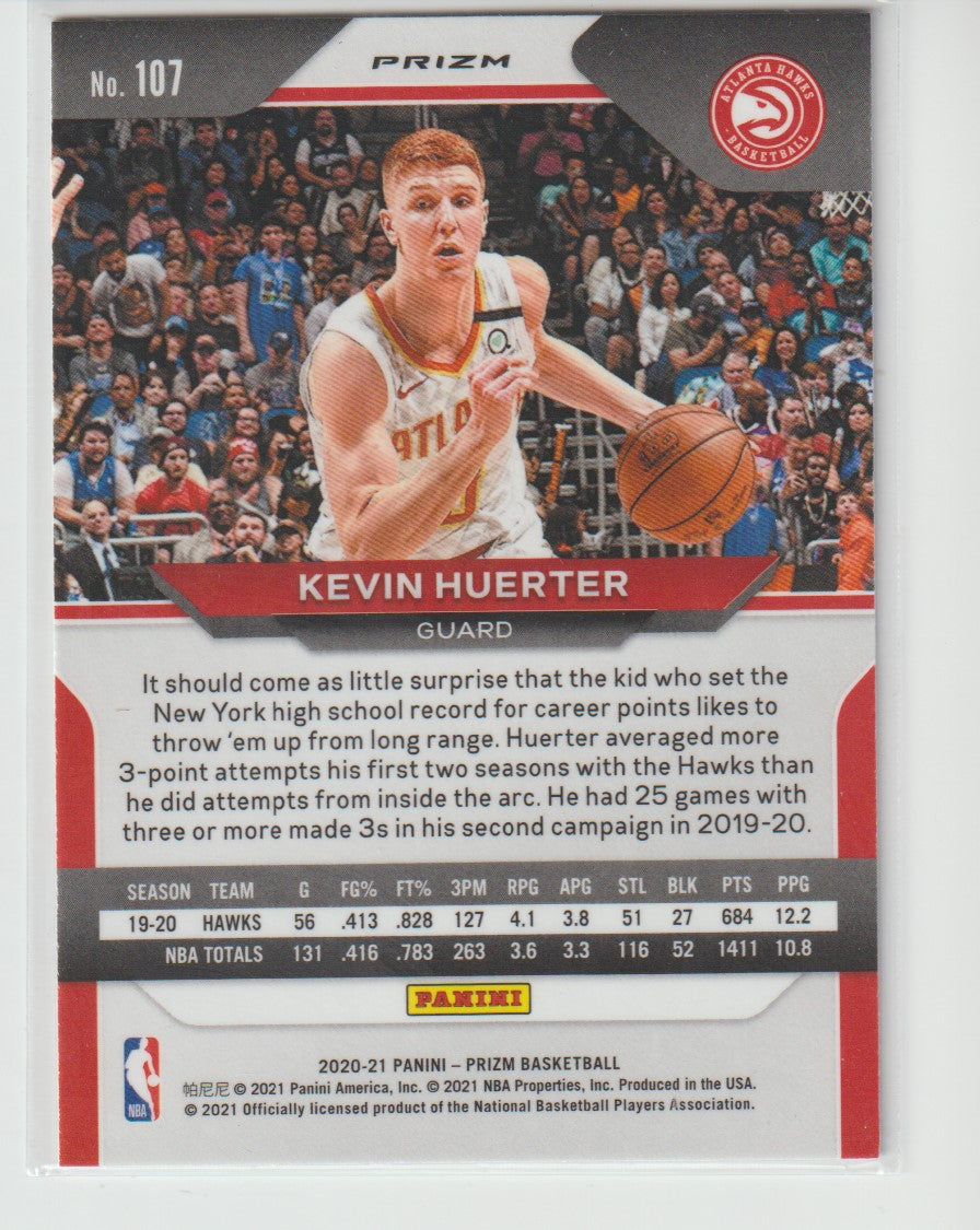 107 Kevin Huerter - Atlanta Hawks Red White Blue Prizm