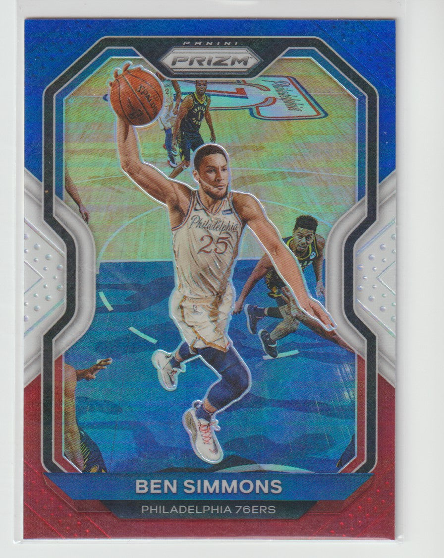 125 Ben Simmons - Philadelphia 76ers Red White Blue Prizm