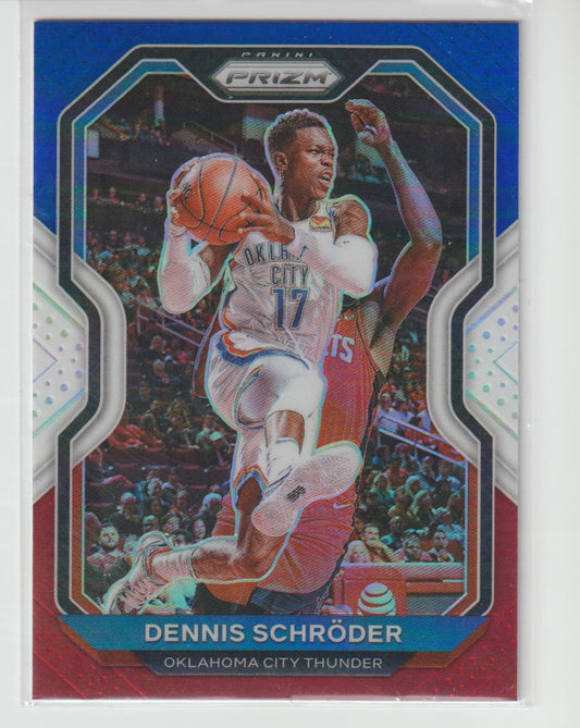 128 Dennis Schroder - Oklahoma City Thunder Red White Blue Prizm