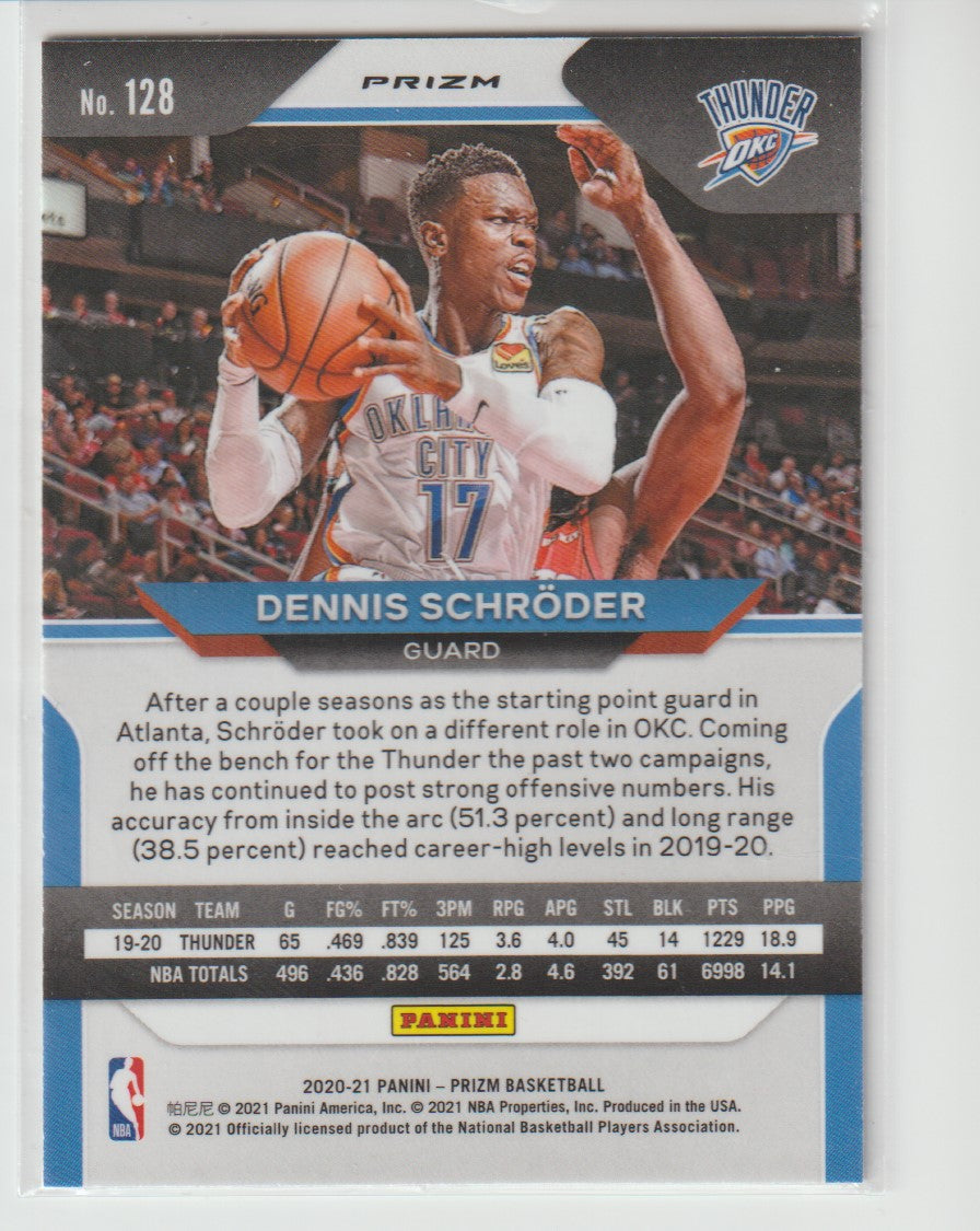 128 Dennis Schroder - Oklahoma City Thunder Red White Blue Prizm