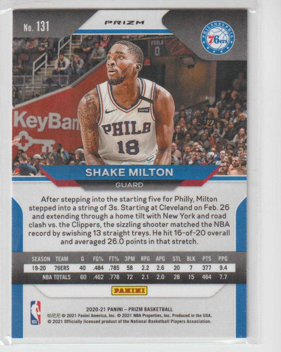 131 Shake Milton - Philadelphia 76ers Red White Blue Prizm