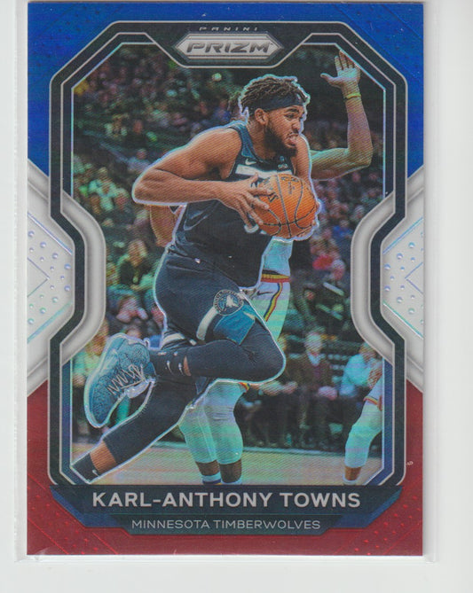 167 Karl-Anthony Towns - Minnesota Timberwolves Red White Blue Prizm