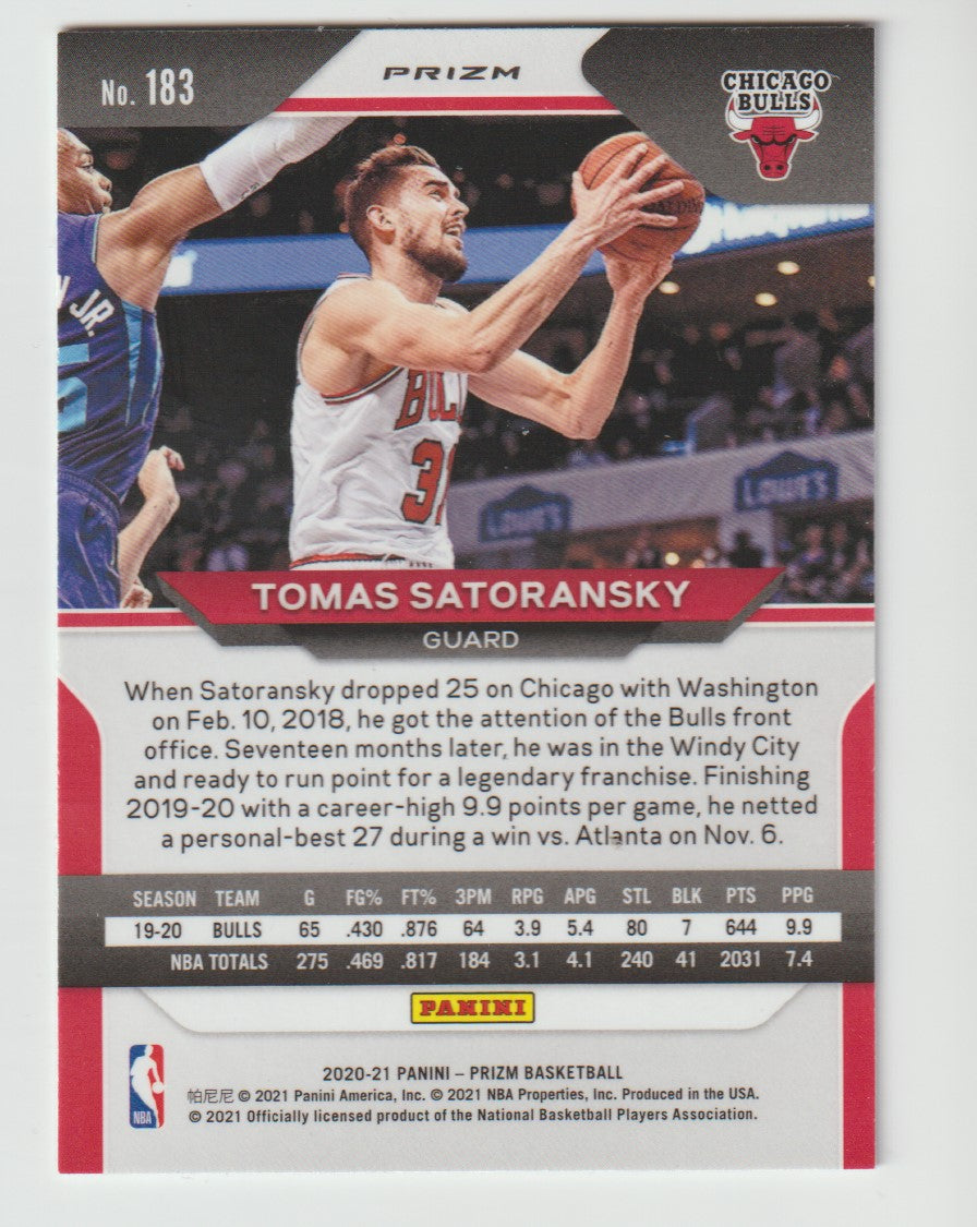 183 Tomas Satoransky - Chicago Bulls Red White Blue Prizm