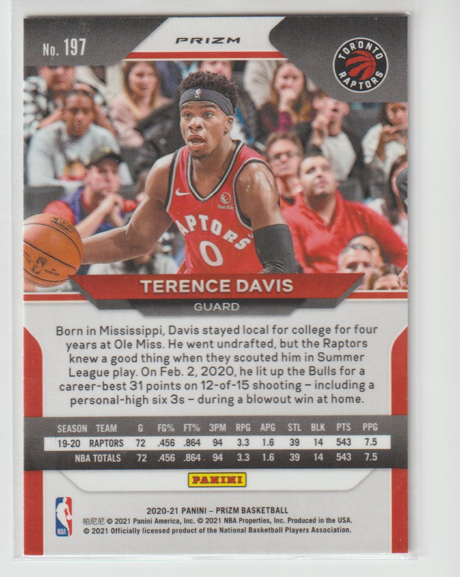 197 Terence Davis II - Toronto Raptors Red White Blue Prizm