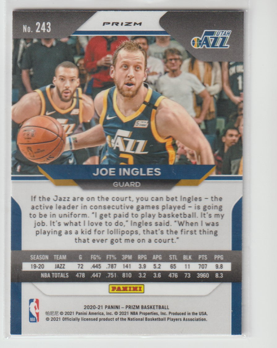 243 Joe Ingles - Utah Jazz Red White Blue Prizm