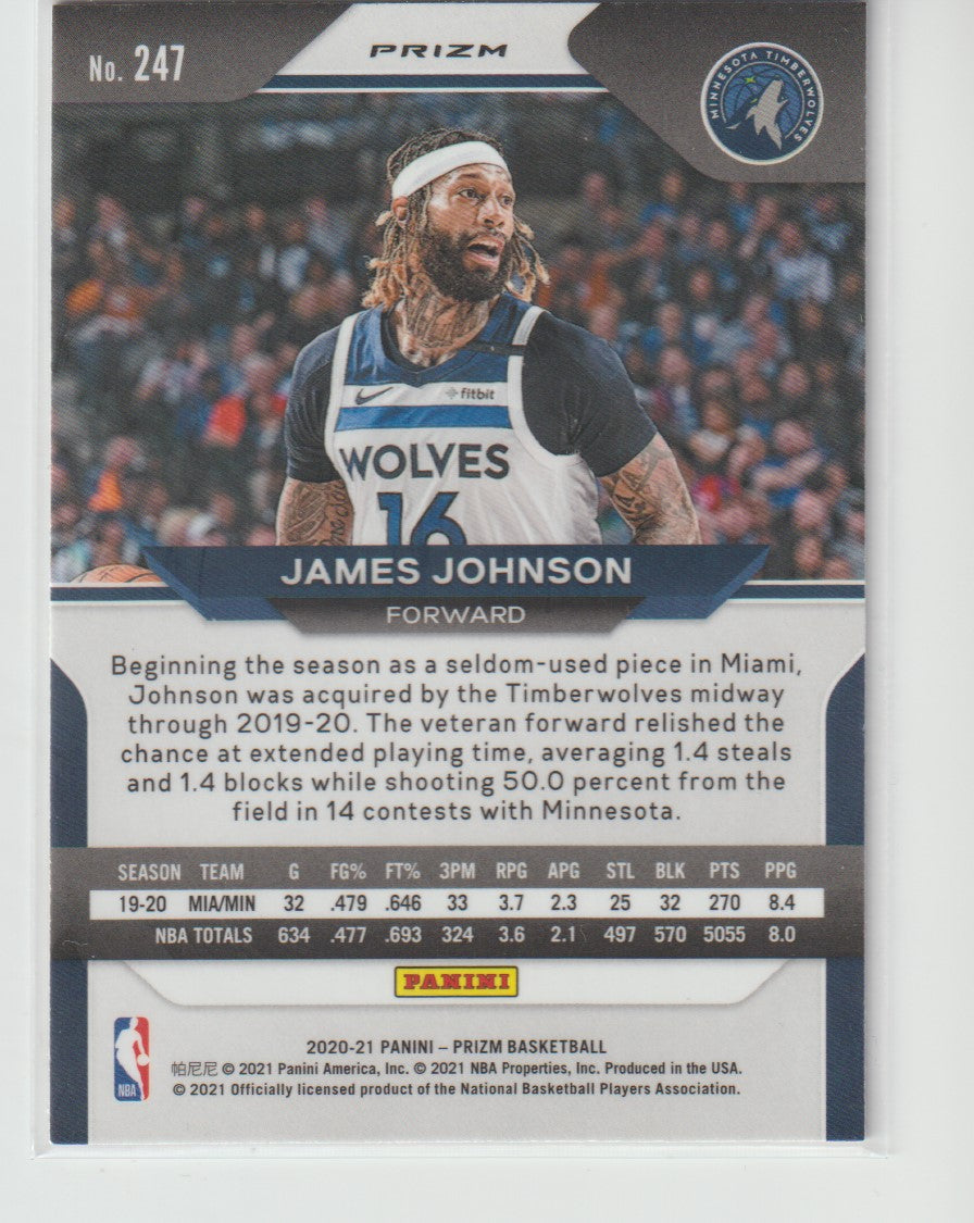 247 James Johnson - Minnesota Timberwolves Red White Blue Prizm