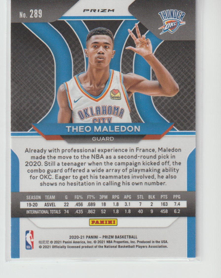 289 Theo Maledon - Oklahoma City Thunder Red White Blue Prizm