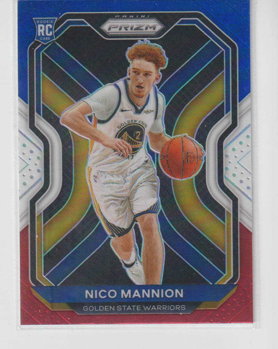 293 Nico Mannion - Golden State Warriors Red White Blue Prizm