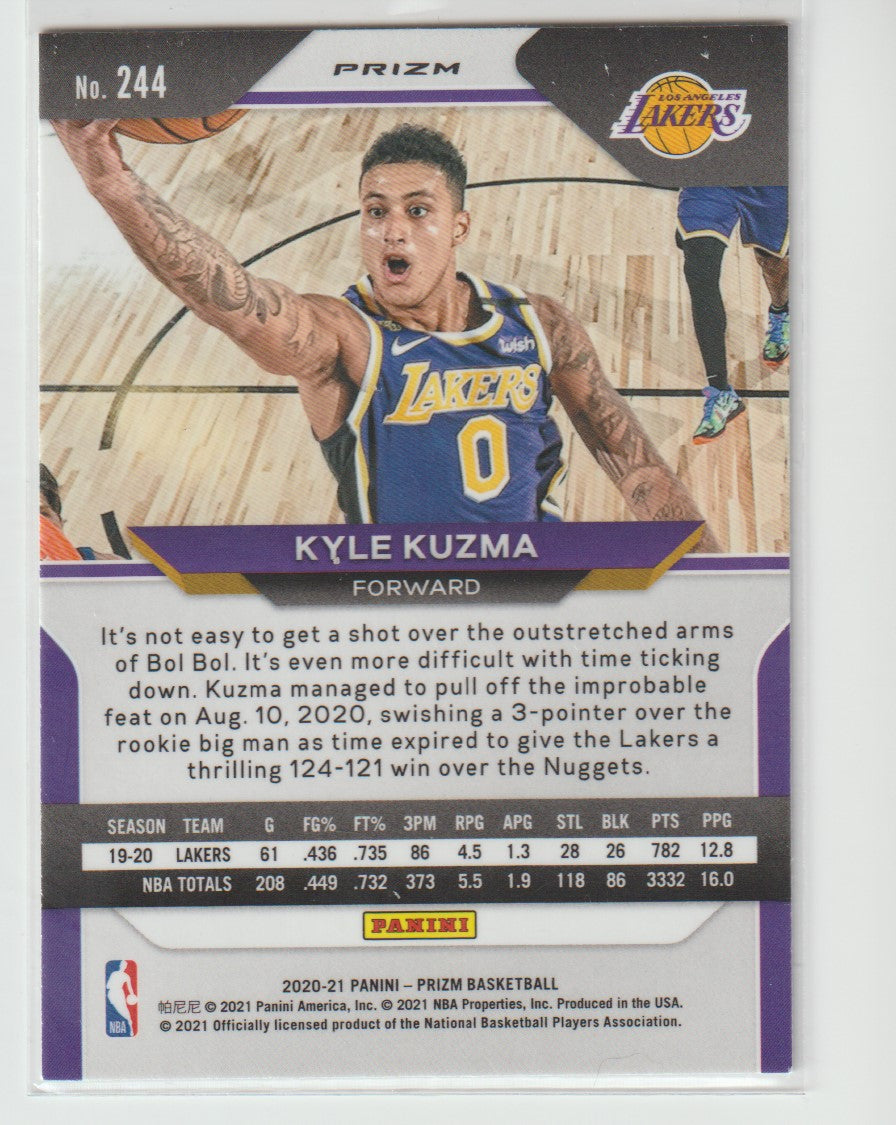 244 Kyle Kuzma - Los Angeles Lakers Silver Prizm