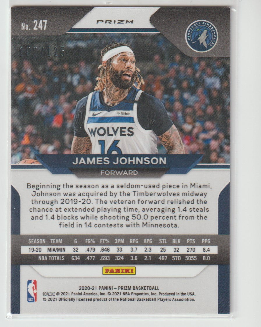 247 James Johnson - Minnesota Timberwolves Red Fast Break Prizm 102/125