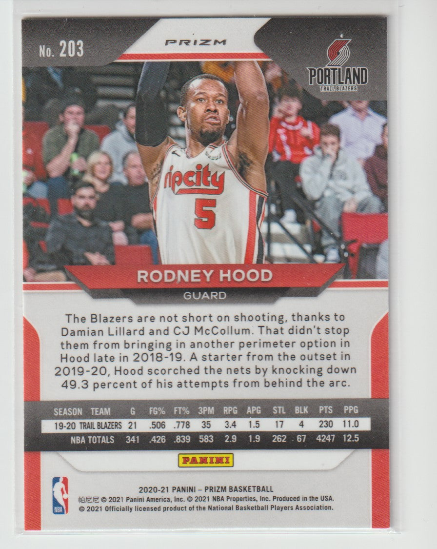 203 Rodney Hood - Portland Trail Blazers Fast Break Prizm