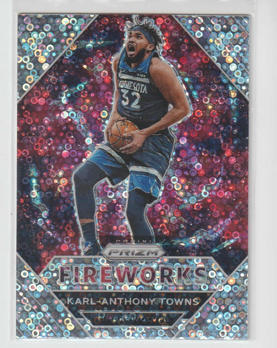 Fireworks  023 Karl-Anthony Towns - Minnesota Timberwolves Fast Break Prizm