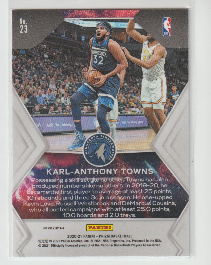 Fireworks  023 Karl-Anthony Towns - Minnesota Timberwolves Fast Break Prizm