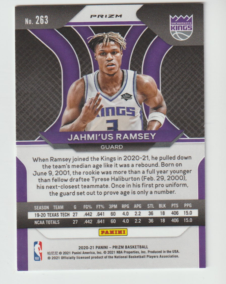 263 Jahmi'us Ramsey - Sacramento Kings Silver Prizm