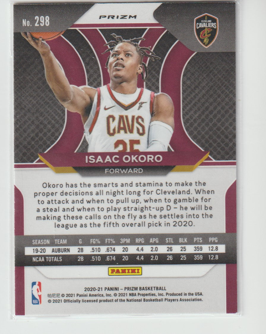 298 Isaac Okoro - Cleveland Cavaliers Silver Prizm