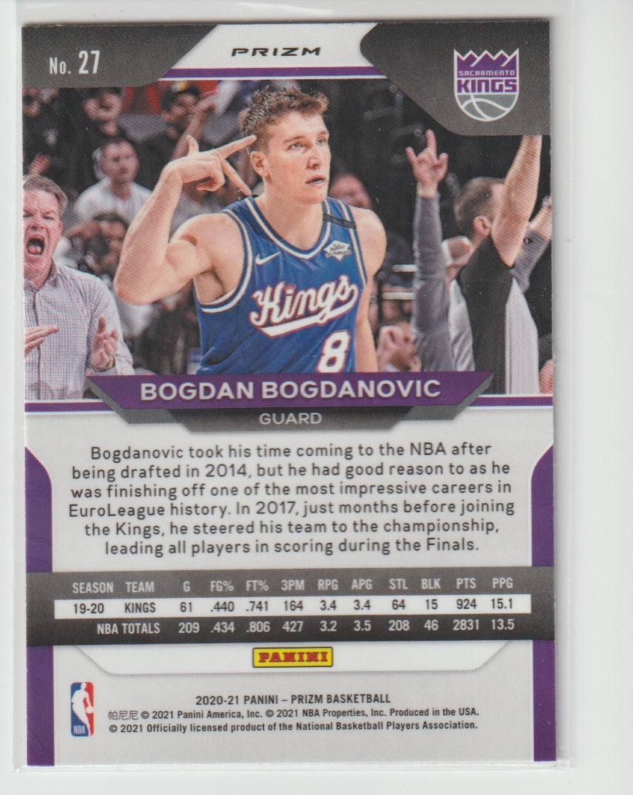 027 Bogdan Bogdanovic - Sacramento Kings Ruby Wave Prizm