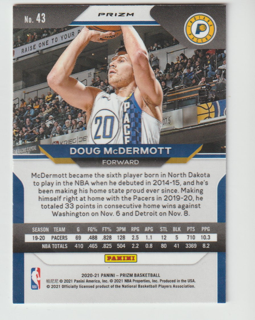 043 Doug McDermott - Indiana Pacers Ruby Wave Prizm