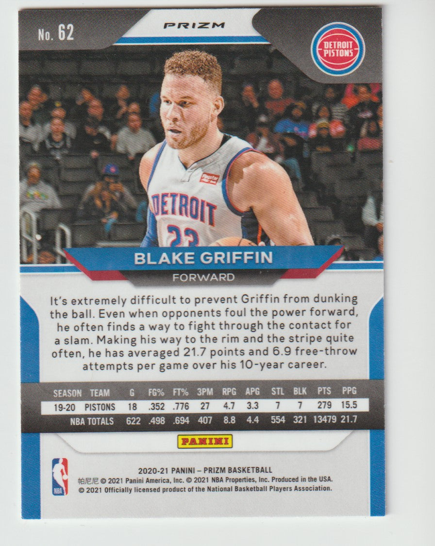 062 Blake Griffin - Detroit Pistons Ruby Wave Prizm