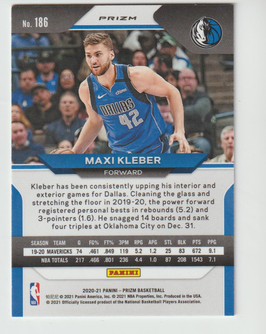 186 Maxi Kleber - Dallas Mavericks Ruby Wave Prizm