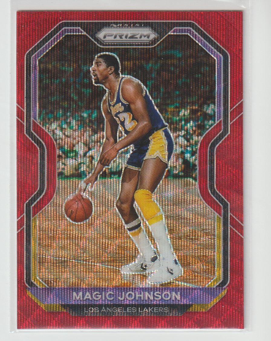 219 Magic Johnson - Los Angeles Lakers Ruby Wave Prizm