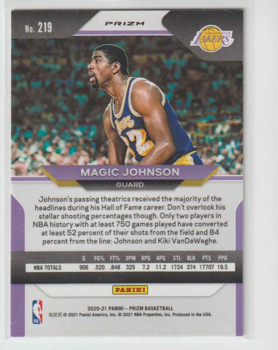 219 Magic Johnson - Los Angeles Lakers Ruby Wave Prizm