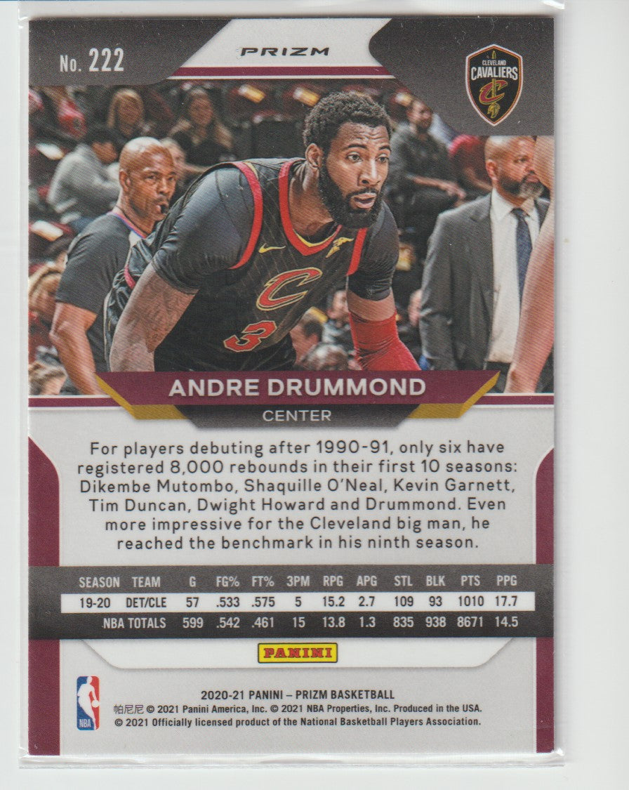 222 Andre Drummond - Cleveland Cavaliers Ruby Wave Prizm