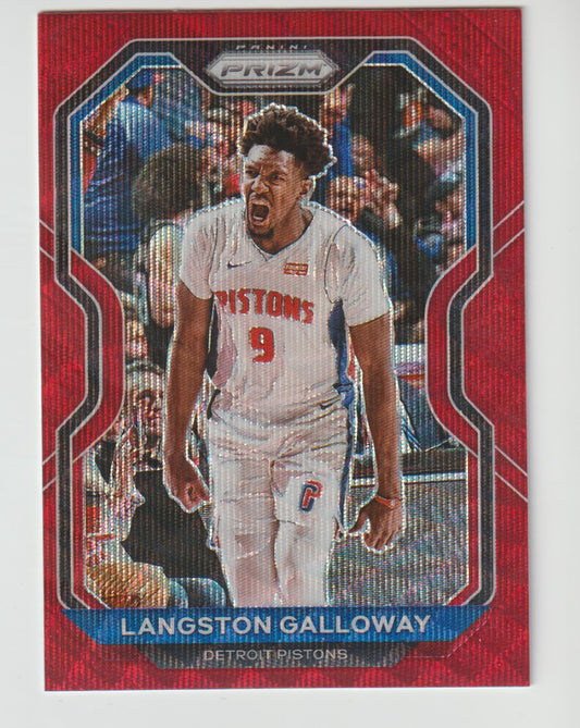 227 Langston Galloway - Detroit Pistons Ruby Wave Prizm