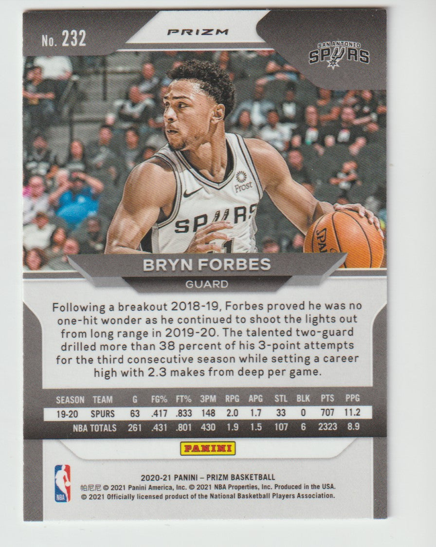 232 Bryn Forbes - San Antonio Spurs Ruby Wave Prizm