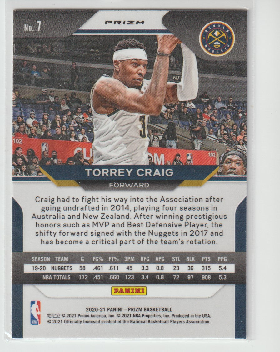 007 Torrey Craig - Denver Nuggets Red White Blue Prizm