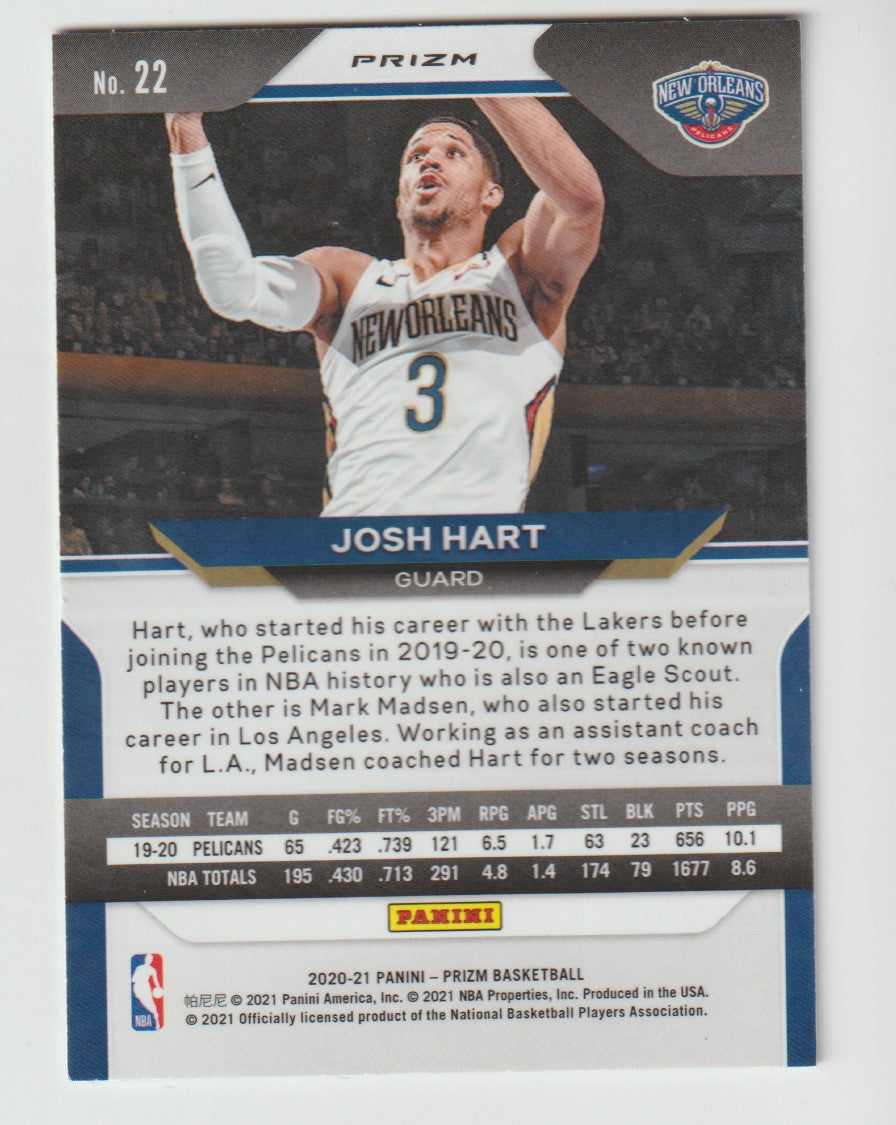 022 Josh Hart - New Orleans Pelicans Red White Blue Prizm