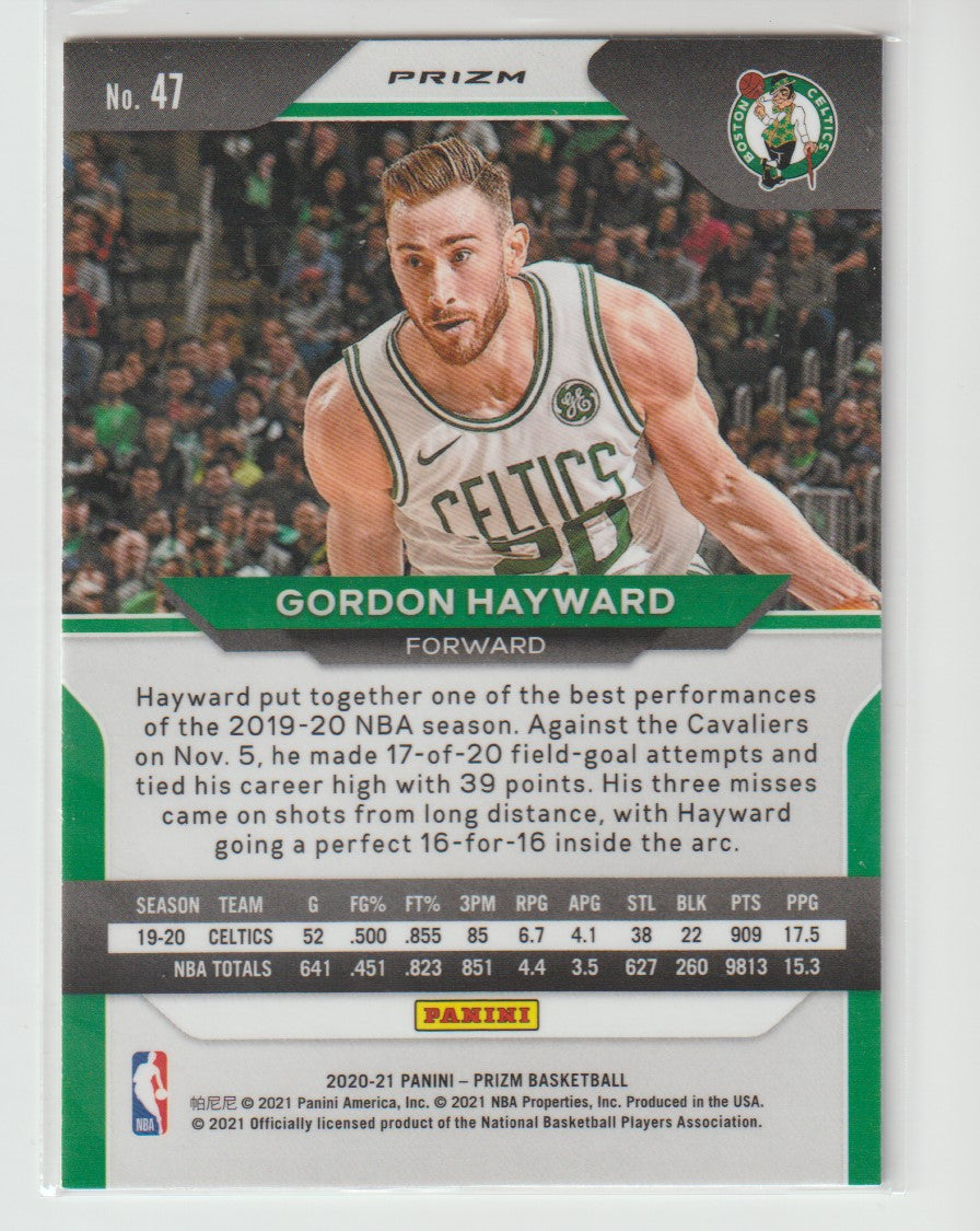 047 Gordon Hayward - Boston Celtics Red White Blue Prizm