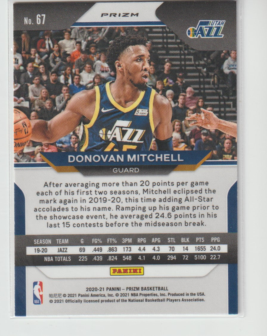 067 Donovan Mitchell - Utah Jazz Red White Blue Prizm